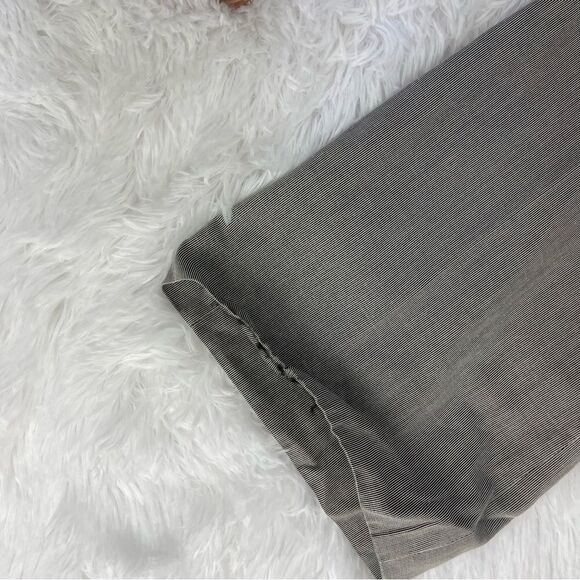 Akris Punto Striped Cotton Blend Jacquard High Rise Straight Pants - Picture 5 of 5